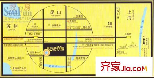 世茂蝶湖灣交通圖
