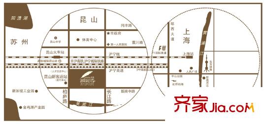 世茂蝶湖灣交通圖