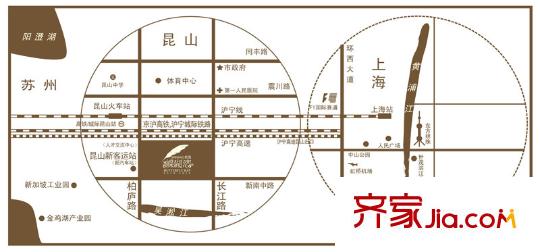 世茂蝶湖灣交通圖