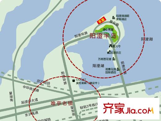 陽澄人家交通圖區(qū)位圖