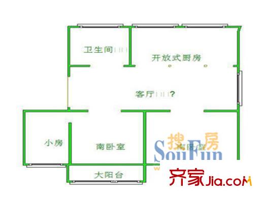 東園映象戶型圖戶型圖 2室2廳1衛(wèi)1廚