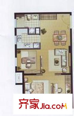 君地新大陸公寓戶型圖戶型圖 1室1廳1衛(wèi)1廚
