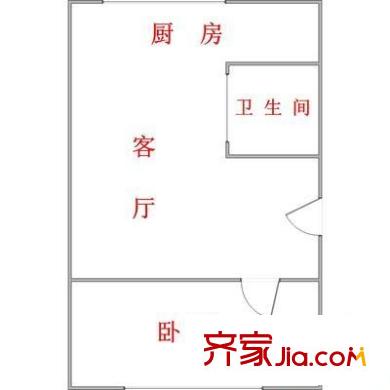 公交一村戶型圖戶型圖 1室1廳1衛(wèi)1廚