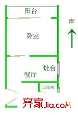 公交一村戶型圖戶型圖 1室1廳1衛(wèi)1廚