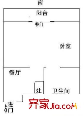 吳中商貿(mào)城戶(hù)型圖 戶(hù)型圖 1室1衛(wèi)1廚