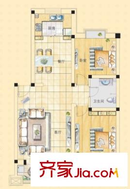 公交一村戶型圖戶型圖 2室2廳1衛(wèi)1廚