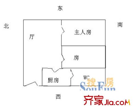 新世紀(jì)花園吳中戶型圖戶型圖 2室2廳1衛(wèi)1廚