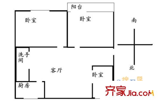 吳中商貿(mào)城戶型圖戶型圖 3室1廳1衛(wèi)1廚