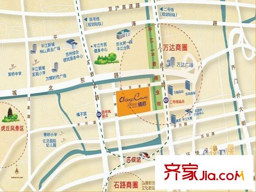 橘郡交通圖