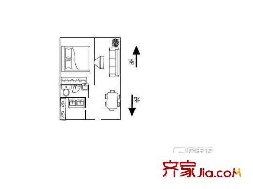 浪花苑戶型圖戶型圖 1室1廳1衛(wèi)1廚