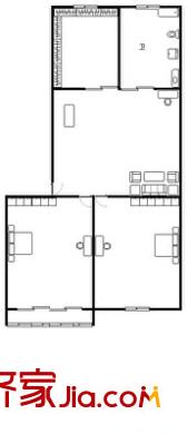 青燈新村 2室 戶型圖