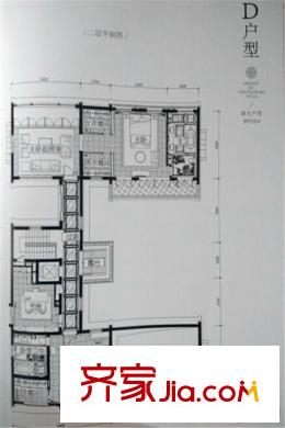 拙政別墅D戶型二層平面圖 5室6廳6衛(wèi)2廚