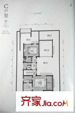 拙政別墅C戶型二層平面圖 4室4廳5衛(wèi)2廚
