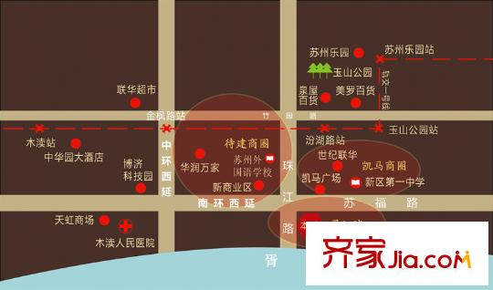 珠江首府天熙交通示意圖