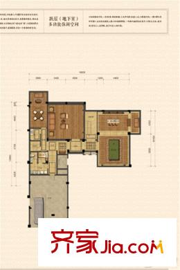 綠城蘇州御園二期J平層610平方米地下室 3室3廳4衛(wèi)1廚