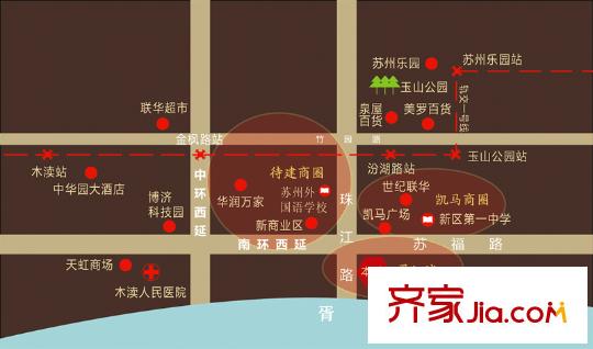 珠江首府天熙交通示意圖