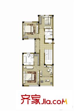 慶園2#西邊戶A戶型二層 4室2廳4衛(wèi)1廚