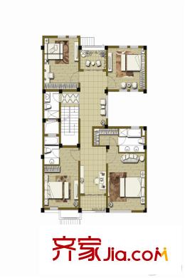 慶園8#東邊戶B戶型二層 5室5廳6衛(wèi)1廚