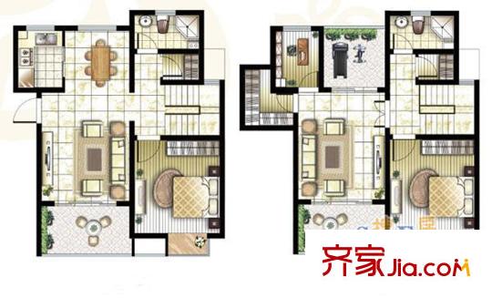 錦盛苑一期高層30#標(biāo)準(zhǔn)層h20戶型 3室3廳2衛(wèi)1廚