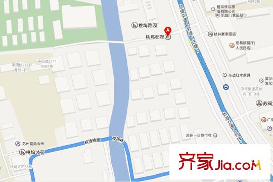 桃塢郡府區(qū)位圖