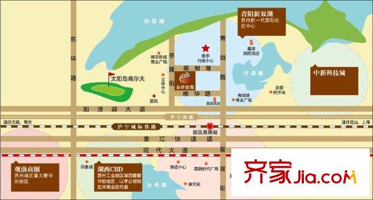 金沙富都交通示意圖