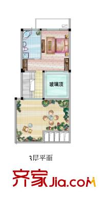 惠澤云錦城4# 5#9#10#無車庫聯(lián)排別墅3F 1室1衛(wèi)