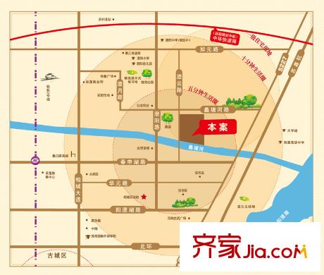 紅鼎灣花園交通示意圖