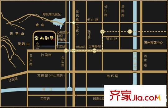 金山別墅區(qū)位圖