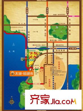 太湖臨湖灣區(qū)位圖