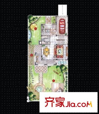 紫金灣5#雙拼別墅標(biāo)準(zhǔn)層C5地上一層 5室2廳4衛(wèi)1廚
