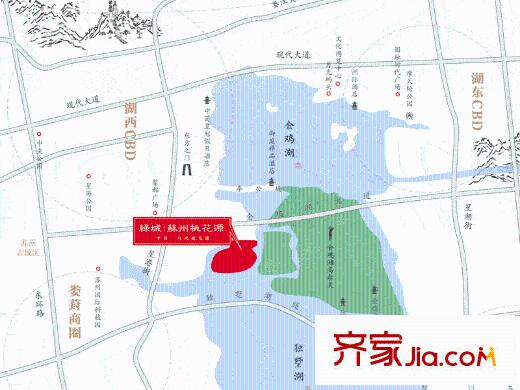 綠城蘇州桃花源區(qū)位圖