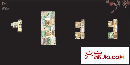 嵐山別墅一期1#四層D3戶型 5室4廳4衛(wèi)1廚