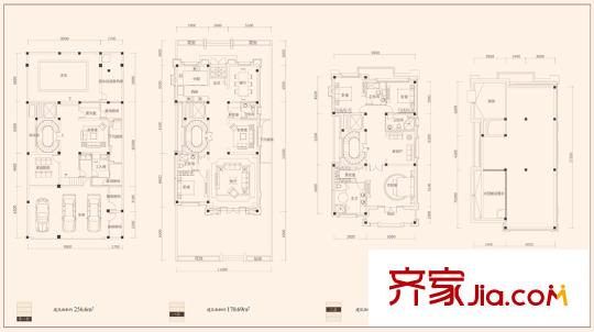 金科王府獨棟別墅D戶型 4室2廳5衛(wèi)1廚