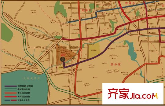 合潤御府區(qū)位圖