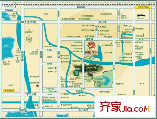 瑞福花園區(qū)位圖