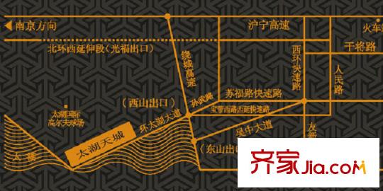 太湖天城MINI墅交通圖