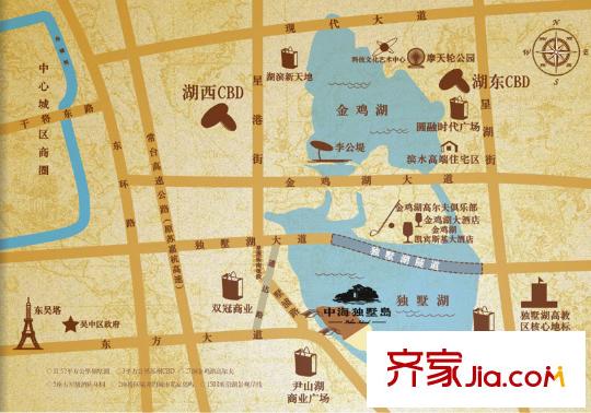 中海獨(dú)墅島交通圖