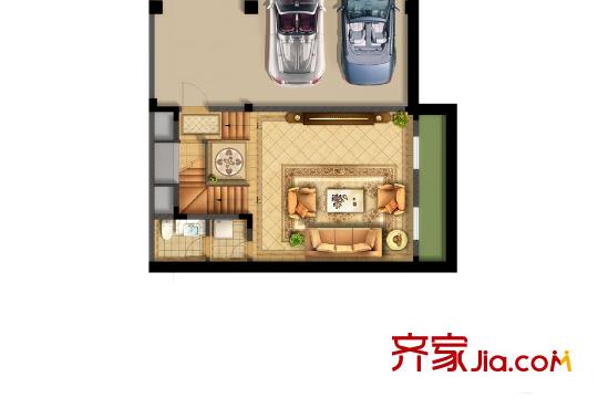 蘇州中信森林湖7#獨(dú)棟別墅戶型圖地下室 4室3廳4衛(wèi)1廚