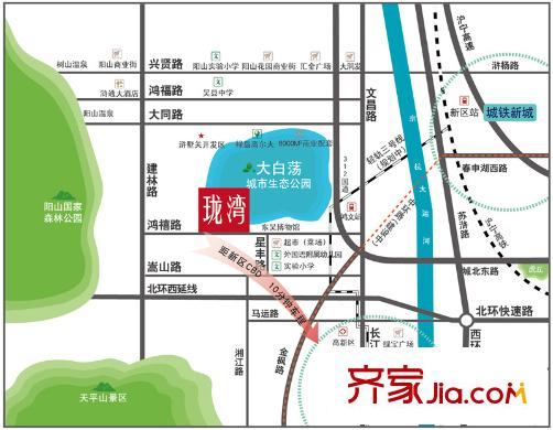 冠城大通瓏灣區(qū)位圖