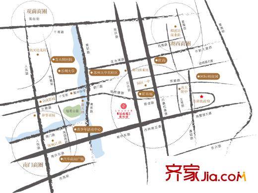 領秀冠南苑區(qū)位圖
