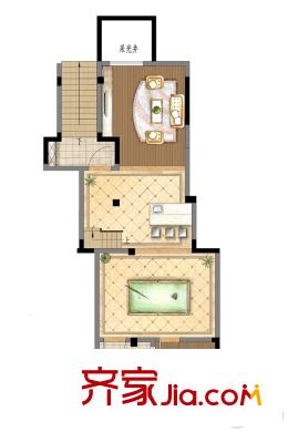 和昌熙溪里洋房標(biāo)準(zhǔn)層A2戶型負(fù)一層 5室4廳3衛(wèi)1廚