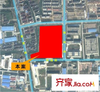 嘉盛香檳一號區(qū)位示意圖
