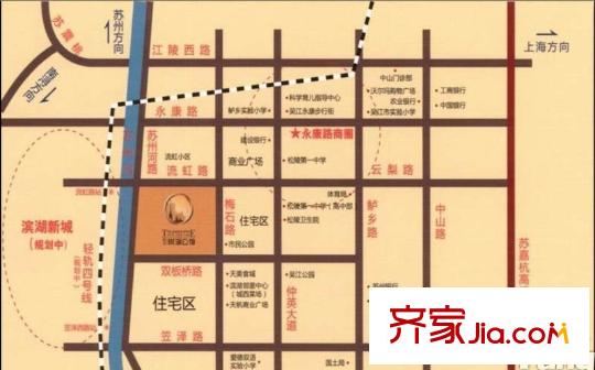 陽光悅湖公館交通示意圖