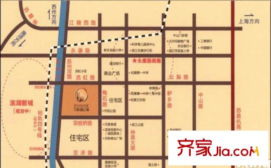 陽光悅湖公館交通示意圖