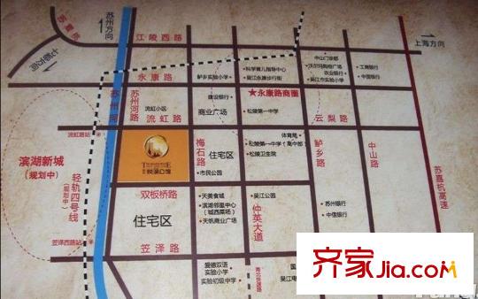 陽光悅湖公館交通示意圖