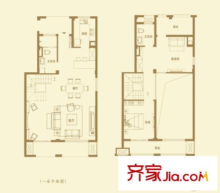 萬科璞悅灣疊加別墅162平方米戶型 2室2廳2衛(wèi)1廚