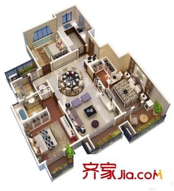 荷瀾庭山院洋房7#8#10#11#13#14#16#18#6F標(biāo)準(zhǔn)層 3室2廳2衛(wèi)1廚