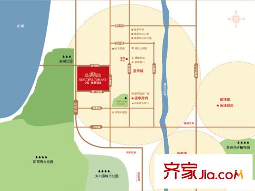 華園麗都陽(yáng)光區(qū)位圖