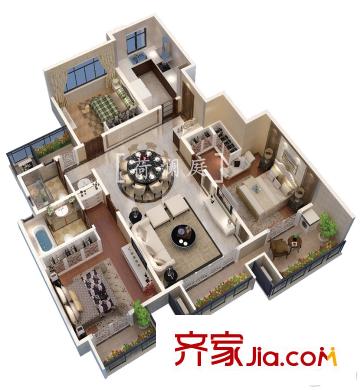 荷瀾庭山院洋房7#8#10#11#13#14#16#18#5F標(biāo)準(zhǔn)層 3室2廳2衛(wèi)1廚