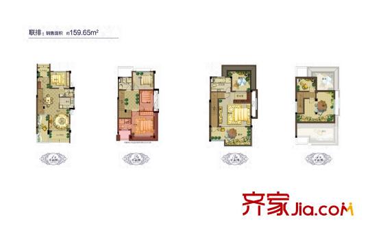 世茂御瓏墅一期聯(lián)排雙層A戶型 5室2廳4衛(wèi)1廚